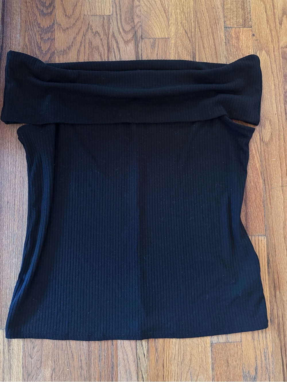 a new day Black Ribbed Tube Top XL
